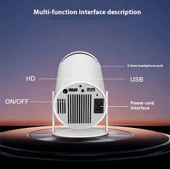 Portable 180° Home Projector