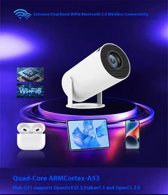 Portable 180° Home Projector